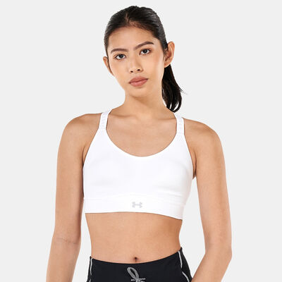 اندر ارمر صدرية رياضية انفينيتي ميد كفرد بدعم متوسط للنساء أبيض