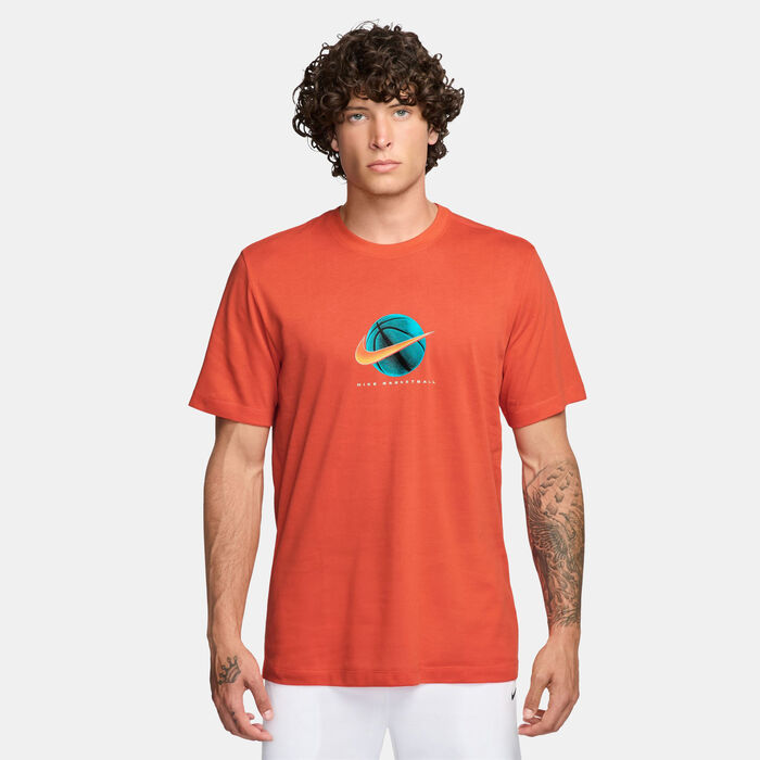 نايكي تيشيرت كرة السلة دراي-فت للرجال برتقالي image number 0
