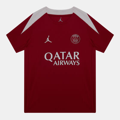 جوردن تيشيرت كرة القدم باريس سان جيرمان سترايك فورث للأطفال أحمر