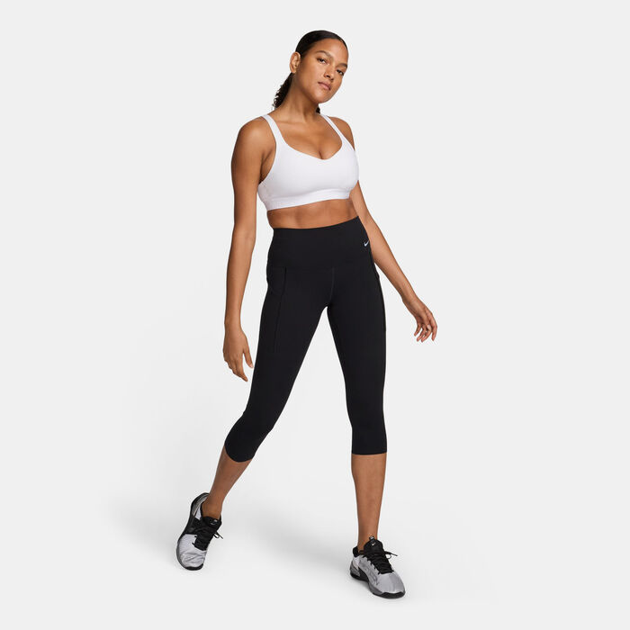 نايكي صدرية رياضية للتمرين بدعم عالٍ إندي للنساء أبيض image number 2