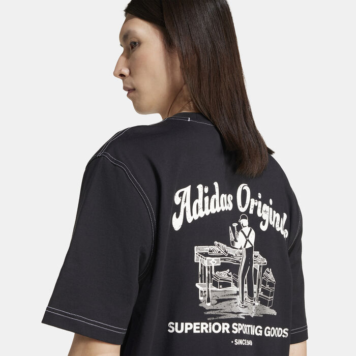اديداس اورجينال تيشيرت ووباش للرجال أسود image number 4