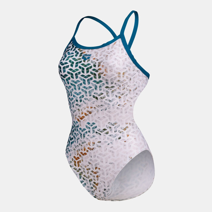 ارينا بدلة السباحة بلانيت وتر ون-بيس تشالنج للنساء أزرق image number 0