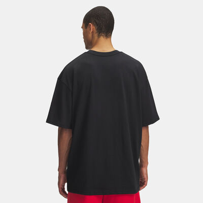 اندر ارمر تي شيرت رجالي بشعار Hoops أسود