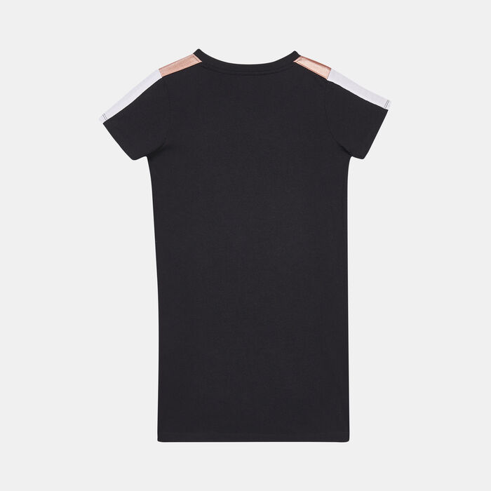 جوردن فستان ساتين للاطفال الكبار أسود image number 1