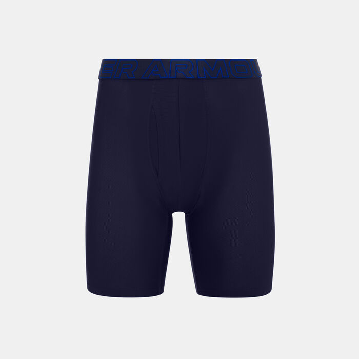 اندر ارمر بوكسر بيرفورمنس تيك بوكسر جوك الشبكي للرجال (عبوة من 3 قطع) أزرق image number 0
