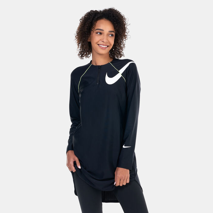 نايك سويم فستان السباحة فول كفردج للنساء أسود image number 0