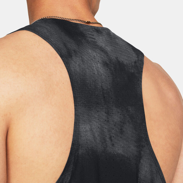 اندر ارمر تيشيرت لونش ايليت برينتد بلا أكمام للرجال أسود image number 2