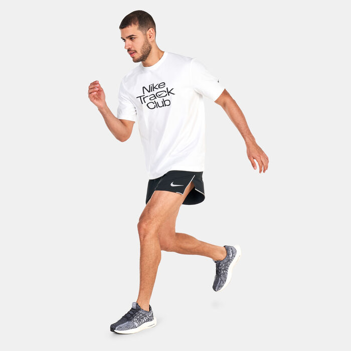 نايكي تراك كلوب تيشيرت دراي-فت شورت-سليف رانينج للرجال أبيض image number 2