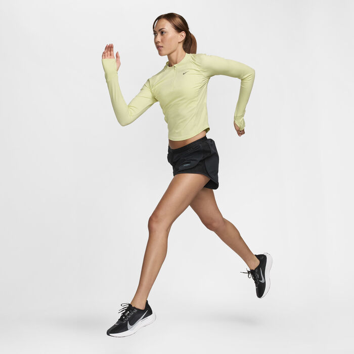 نايكي رانينج ديفجن تيشيرت الجري دراي-فت بأكمام طويلة للنساء أخضر image number 6