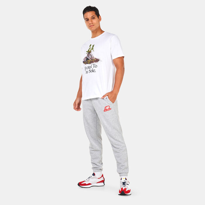 نيو بالانس بنطال NB اسينشالز ستاكد رابر باك للرجال رمادي image number 2