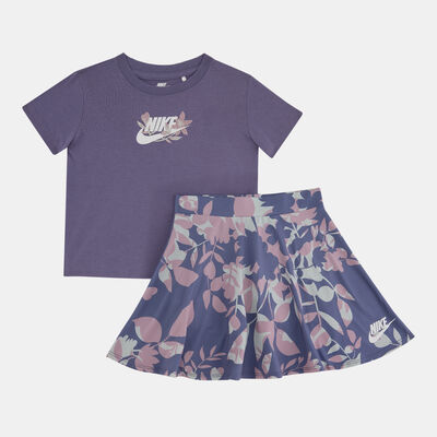 نايكي طقم برينتد كلوب سكوتر للأطفال أزرق