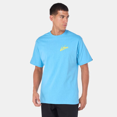 فانس تيشيرت براش سكريبت أزرق