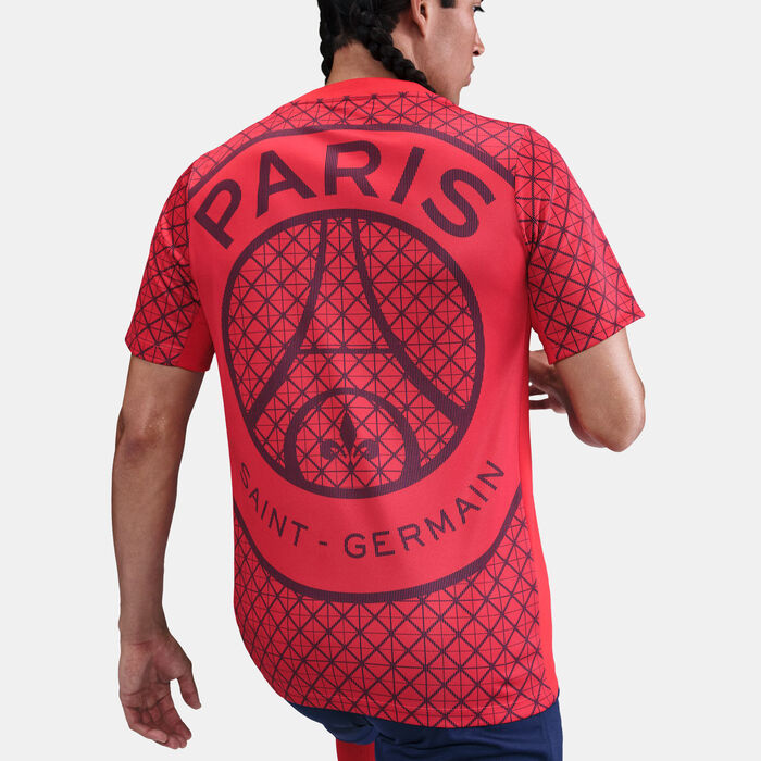 نايكي تيشيرت كرة القدم باريس سان جيرمان أكاديمي برو الأساسي بري-ماتش للرجال أحمر image number 4