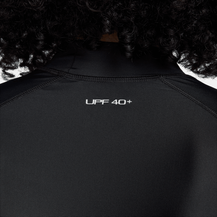 نايك سويم تيشيرت السباحة راشجارد باكمام طويلة للرجال أسود image number 4