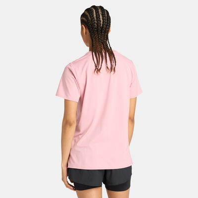 نيو بالانس تيشيرت لينير بيرفورمانس للنساء وردي