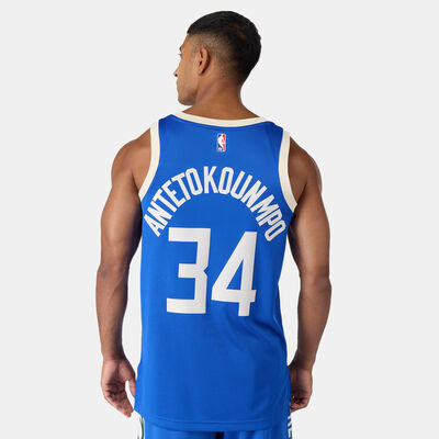 نايكي تيشيرت كرة السلة NBA 23/24 ميلواكي باكس سيتي اديشن سوينغمان للرجال أزرق