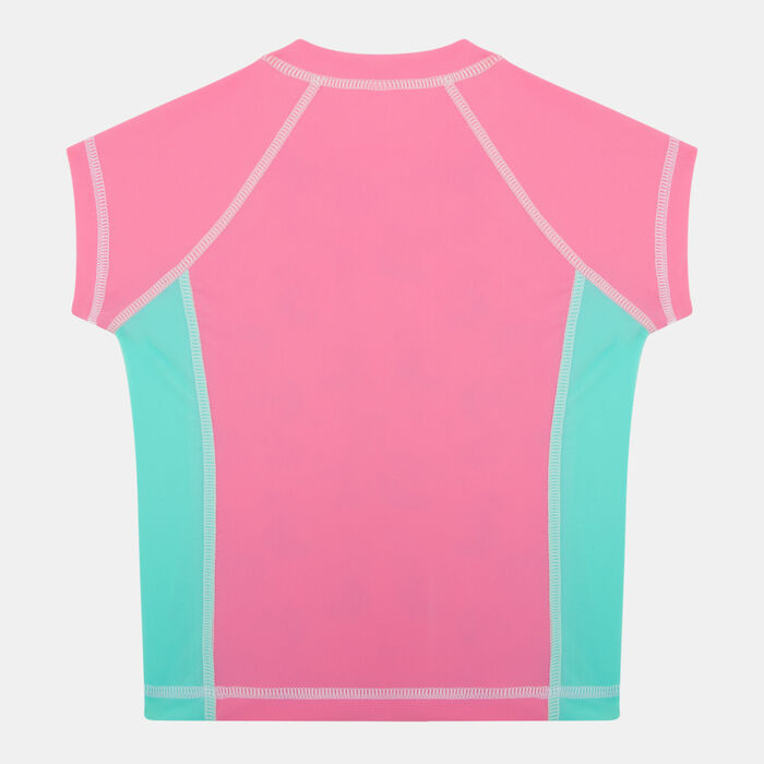 كويغا تيشيرت السباحة برينتد راشجارد للأطفال وردي image number 1