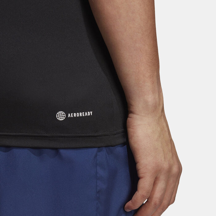 اديداس تيشيرت التمرين ترين اسنشالز سترتش للرجال أسود image number 4