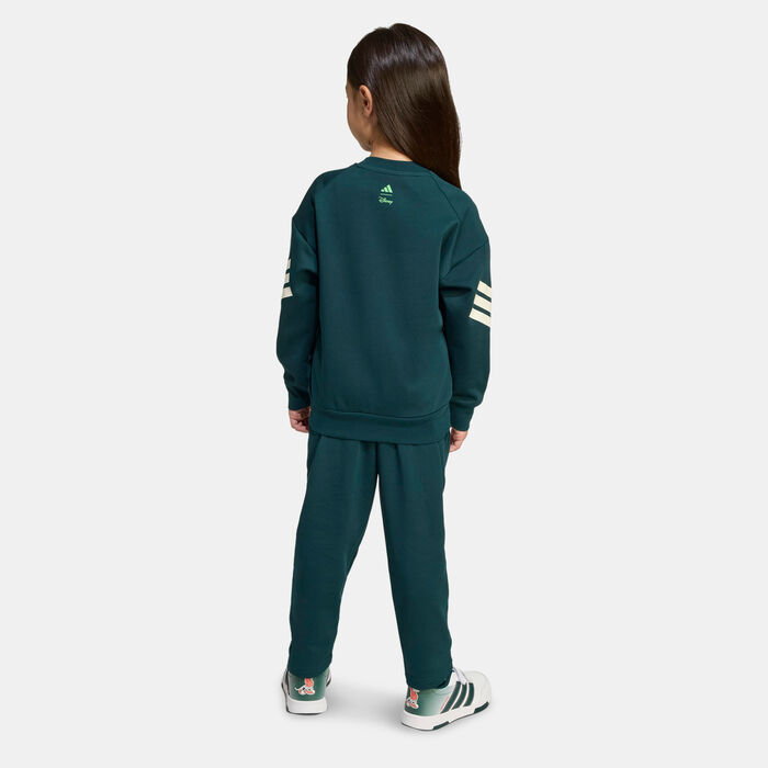 اديداس طقم تيشيرت وبنطال رياضي ديزني ميكي ماوس للأطفال أخضر image number 1