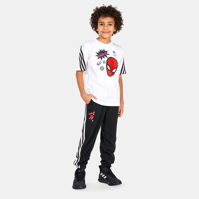 اديداس بنطال x مارفل سبايدر-مان للاطفال أسود image number 2