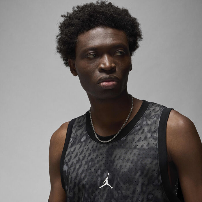 جوردن سبورت تيشيرت دراي-فت ميش للرجال رمادي image number 2