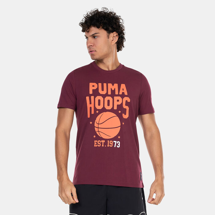بوما تيشيرت كرة السّلة بلو برينت للرجال أحمر image number 0