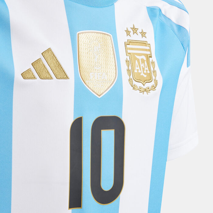 اديداس تيشيرت كرة القدم الارجنتين 2024 ليونل ميسي الاساسي ريبليكا للاطفال أبيض image number 2