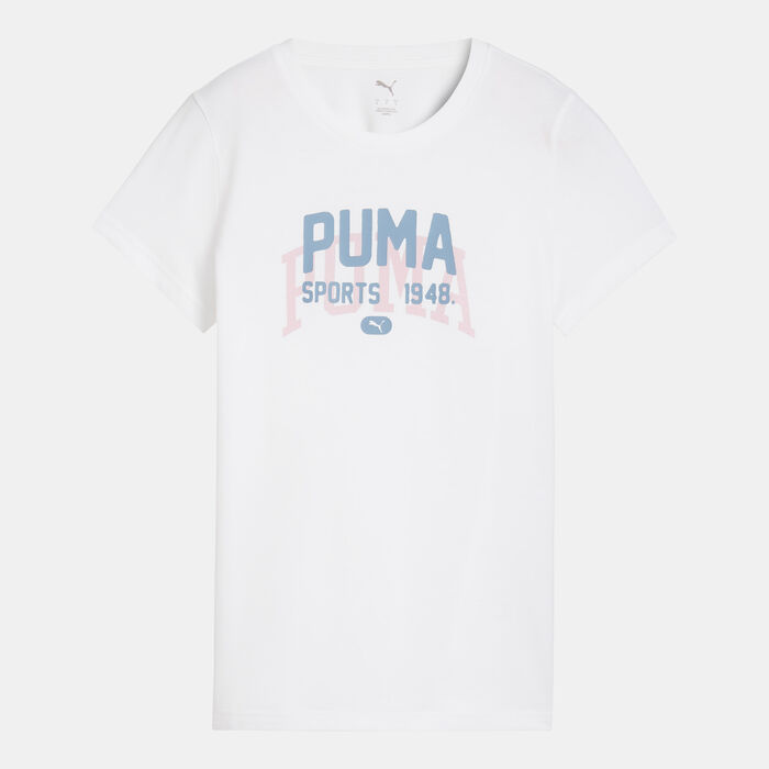 بوما تيشيرت جرافيك فارسيتي للنساء أبيض image number 0