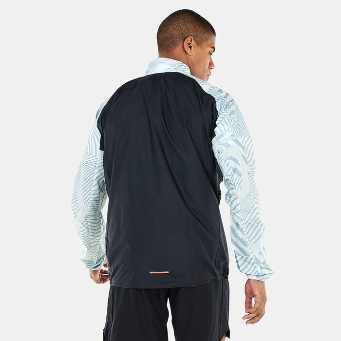 اديداس جاكيت تيريكس تريل رانينج برينتد ويند للرجال أخضر image number 1