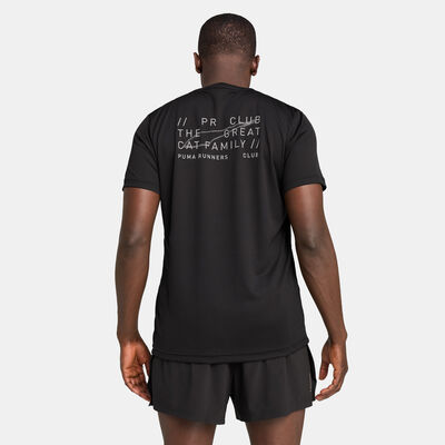 بوما تيشيرت الجري جرافيك للرجال أسود