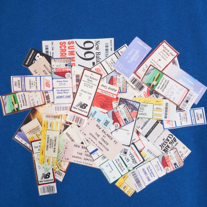 نيو بالانس تيشيرت أثليتيكس تيكت للرجال أزرق image number 4