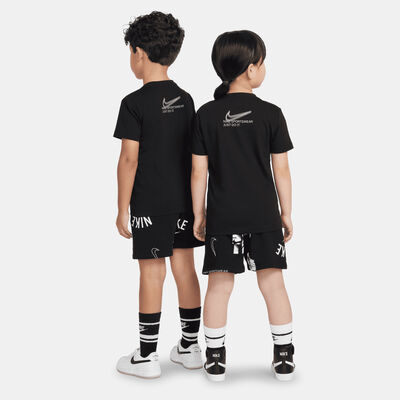 نايكي طقم تيشيرت وشورت كلوب براند إنيرجي للأطفال أسود