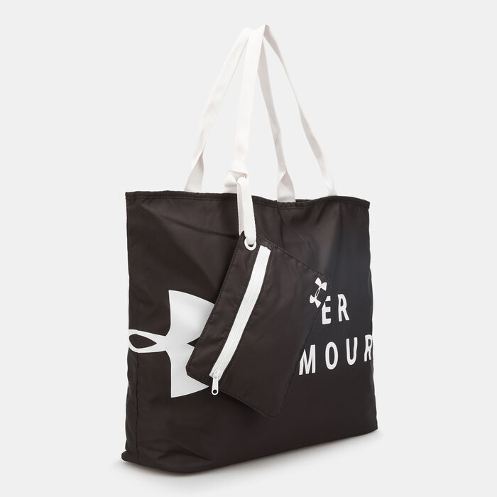 اندر ارمر حقيبة جرافيك زيب للنساء أسود image number 2