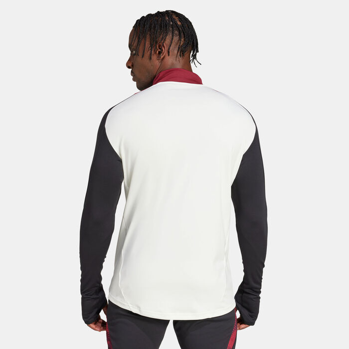 اديداس تيشيرت التمرين كرة القدم مانشستر يونايتد تيرو 24 ربع سحاب للرجال أسود image number 1