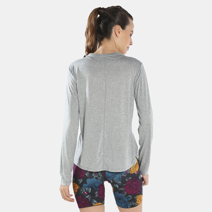 نايكي تيشيرت دراي-فت ون للنساء رمادي image number 1