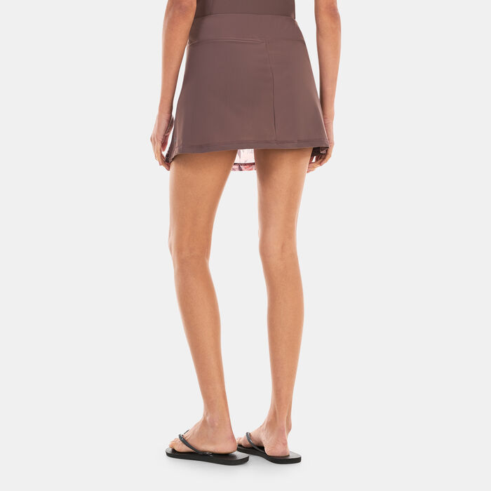 كويغا تنورة السباحة برينتيد للنساء وردي image number 1