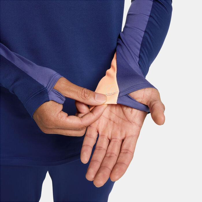 نايكي تيشيرت التدريب لكرة القدم سترايك دراي فت بنصف سحاب للرجال أزرق image number 5