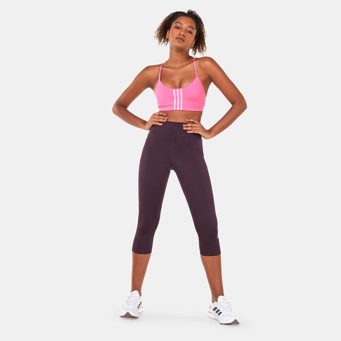 اديداس صدرية رياضية ايرو امباكت ترينينج بدعم خفيف للنساء وردي image number 2