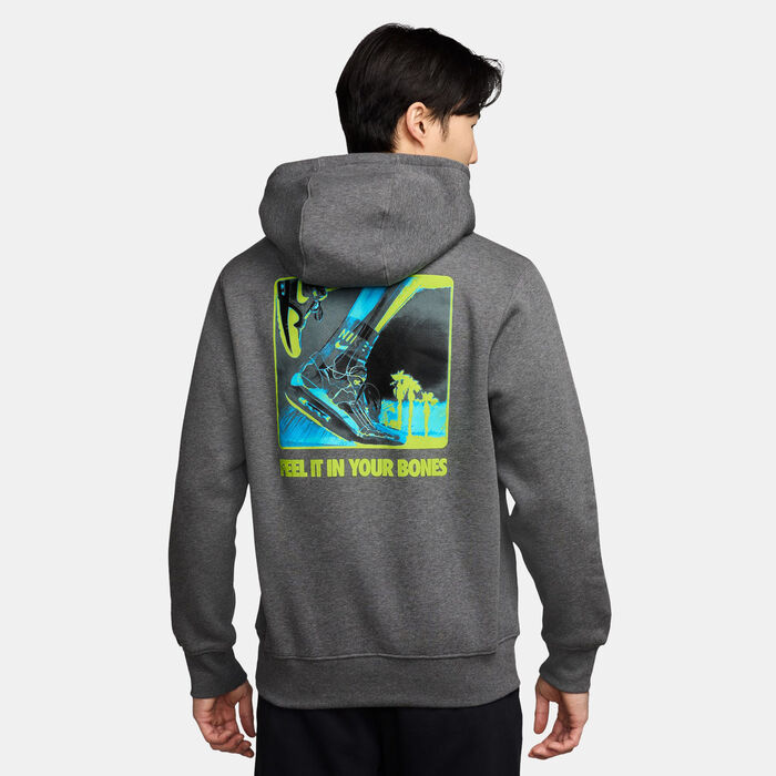 نايكي هودي سبورتسوير كلوب فليس للرجال رمادي image number 1