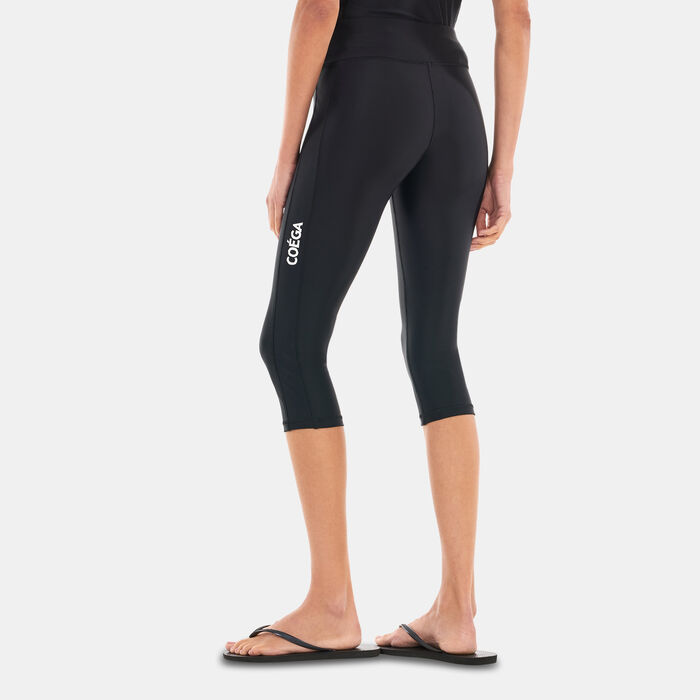 كويغا ليقنز السباحة 3/4 برينتد للنساء أسود image number 1