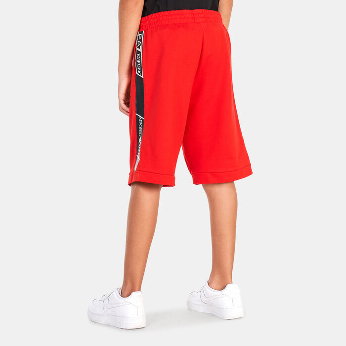 اي ايه 7 امبوريو ارماني شورت لوجو سيريس برمودا للاطفال أحمر image number 1