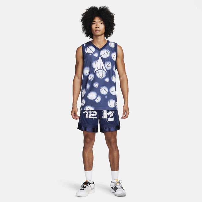 نايكي جا شورت كرة السلة دراي-فت دي ان ايه للرجال - 15 سم (تقريبًا) أزرق image number 7