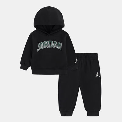 نايكي طقم هودي وبنطال AJ1 جيفت جيفينغ للأطفال أسود