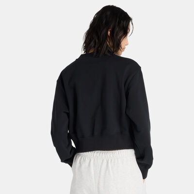 نيو بالانس سويت شيرت أثليتيكس بريميوم لوجو للنساء أسود