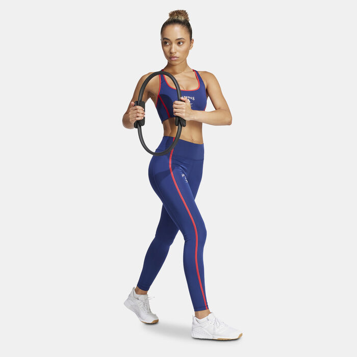 اديداس صدرية تدريب رياضية باور امباكت بدعم متوسط للنساء أزرق image number 2