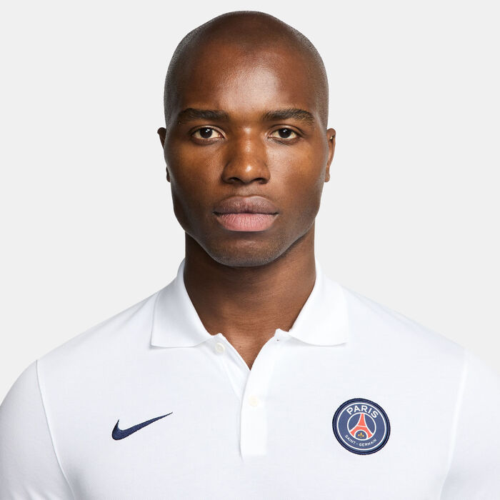 نايكي قميص كرة القدم باريس سان جيرمان دراي-فت بتصميم بولو للرجال أبيض image number 2