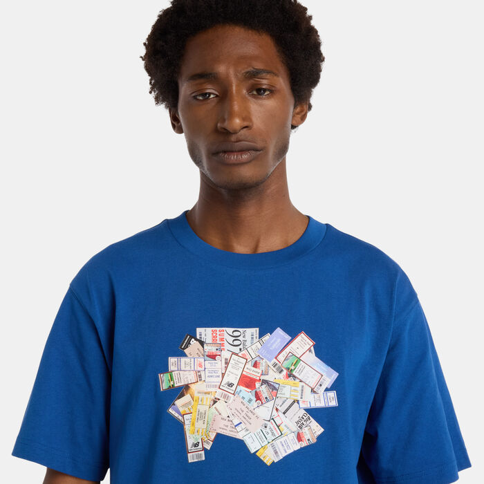 نيو بالانس تيشيرت أثليتيكس تيكت للرجال أزرق image number 3