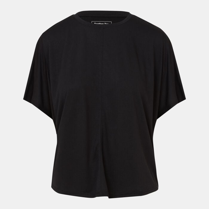 سن اند ساند سبورتس تيشيرت فيذر للنساء أسود image number 0