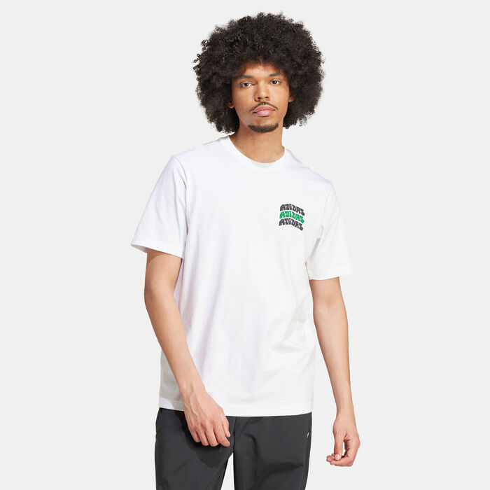اديداس اورجينال تيشيرت التمرين سبلاي ستريت للرجال أبيض image number 0