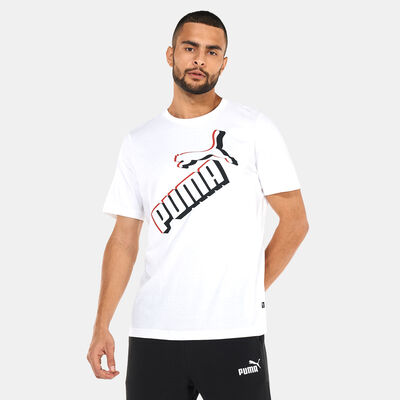 بوما تيشيرت ESS بيج لوجو للرجال أبيض